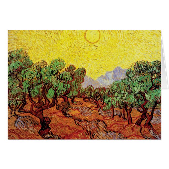 Vincent Van Gogh - Oliviers avec ciel jaune (Devant horizontal)