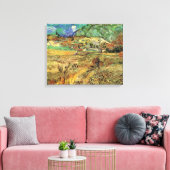Vincent van Gogh - Omheind korenveld met boer Canvas Afdruk (Insitu (Woonkamer))