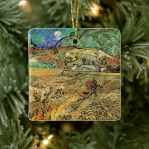 Vincent van Gogh - Omheind tarweveld als boer Keramisch Ornament