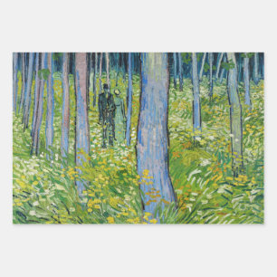 Vincent van Gogh - Ondergroei met twee figuren Inpakpapier Vel