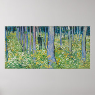 Vincent van Gogh - Ondergroei met twee figuren Poster