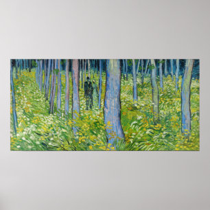 Vincent van Gogh - Ondergroei met twee figuren Poster