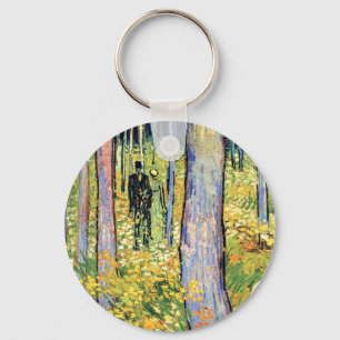 Vincent Van Gogh - Ondergroei met twee figuren Sleutelhanger