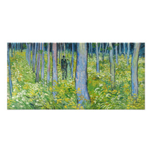 Vincent van Gogh - Ondergroei met Twee Personen Foto Afdruk
