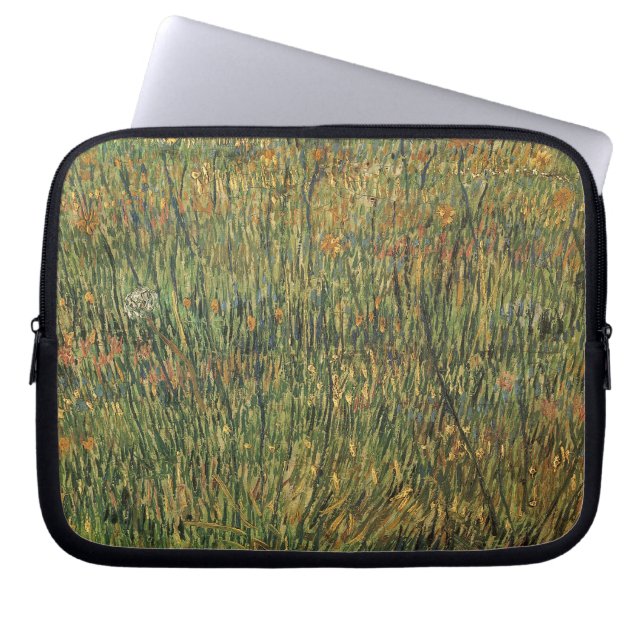 Vincent van Gogh - Pasture in Bloom Laptop Sleeve (Voorkant)