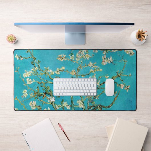 Vincent Van Gogh peignant Floraison des amandiers (Bureau 1)