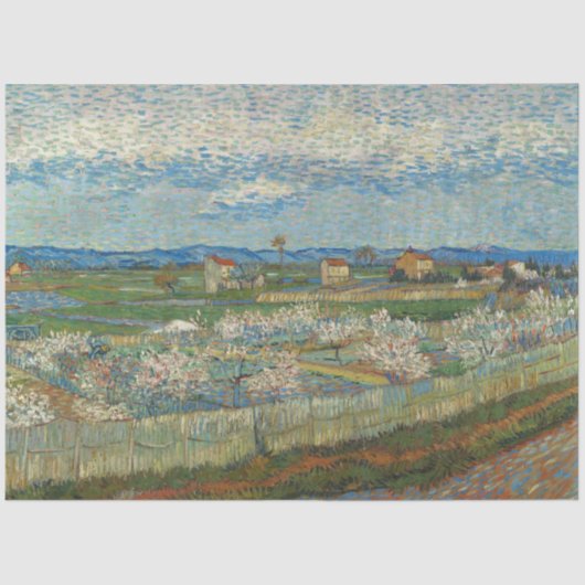 Vincent Van Gogh  Perzikbomen in Blossom Tissuepapier (Voorkant)