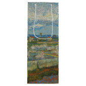 Vincent Van Gogh Perzikbomen in Blossom Wijn Cadeautas (Voorkant)