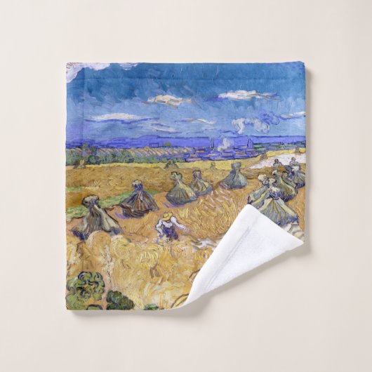 Vincent van Gogh - Pile de blé avec les lecteurs (Gant de toilette)
