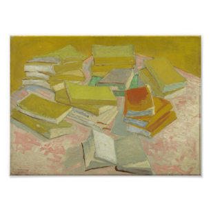 Vincent van Gogh - Piles van Franse romans Foto Afdruk