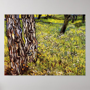 Vincent Van Gogh - Pine Trees en Dandelions Poster