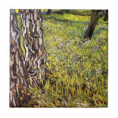 Vincent Van Gogh - Pine Trees en Dandelions Tegeltje (Voorkant)