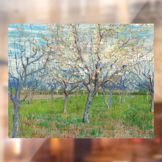 Vincent van Gogh - Pink Orchard Raamsticker (Vel 2)