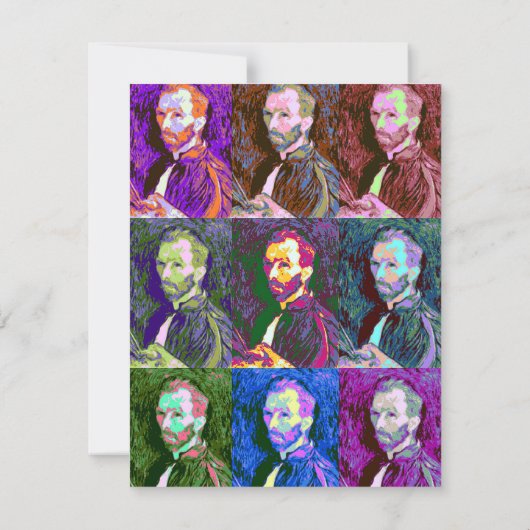 Vincent van Gogh Pop Art Appartement Carte de voeu (Dos)