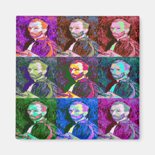 Vincent van Gogh Pop Art Magneet