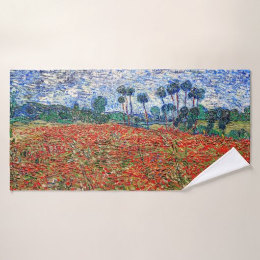 Vincent van Gogh - Poppy Field (Serviette de bain)