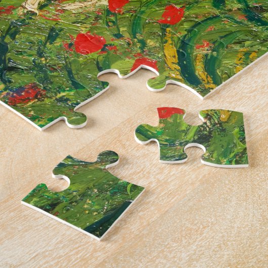Vincent Van Gogh Poppy Field Fine Art Legpuzzel (Zijkant)