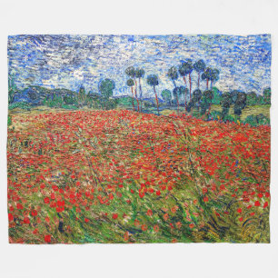Vincent van Gogh - Poppy Field Fleece Deken
