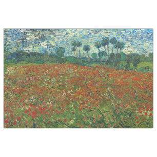 Vincent Van Gogh Poppy Field Floral  Art Stof