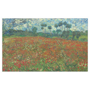 Vincent Van Gogh Poppy Field Floral Art Stof