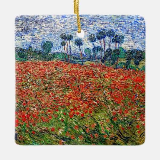 Vincent van Gogh - Poppy Field Keramisch Ornament (Voorkant)