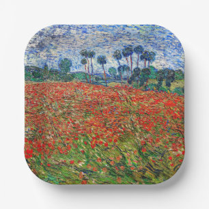 Vincent van Gogh - Poppy Field Papieren Bordje
