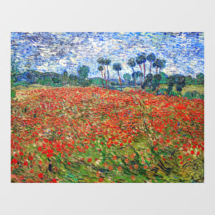 Vincent van Gogh - Poppy Field Raamsticker