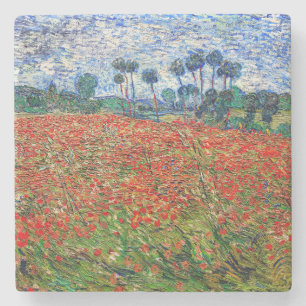 Vincent van Gogh - Poppy Field Stenen Onderzetter