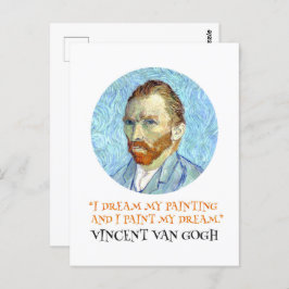 Vincent Van Gogh Portret met Quote Briefkaart