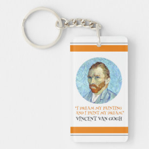 Vincent Van Gogh Portret met Quote Sleutelhanger