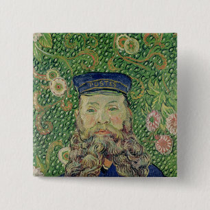 Vincent van Gogh Portret van de Postman Vierkante Button 5,1 Cm