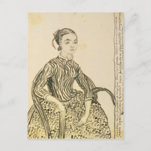 Vincent van Gogh   Portret van een jong meisje, 18 Briefkaart