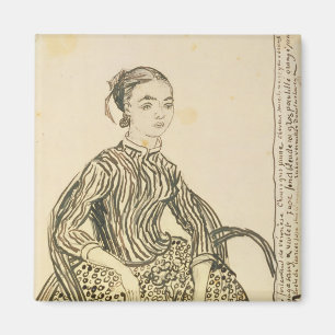 Vincent van Gogh   Portret van een jong meisje, 18 Magneet