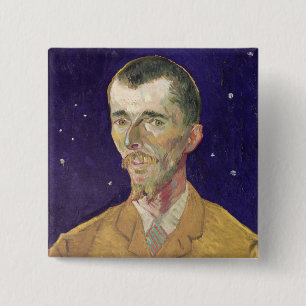 Vincent van Gogh   Portret van Eugene Boch 1888 Vierkante Button 5,1 Cm