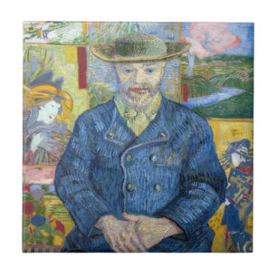 Vincent van Gogh - Portret van Pere Tanguy Tegeltje