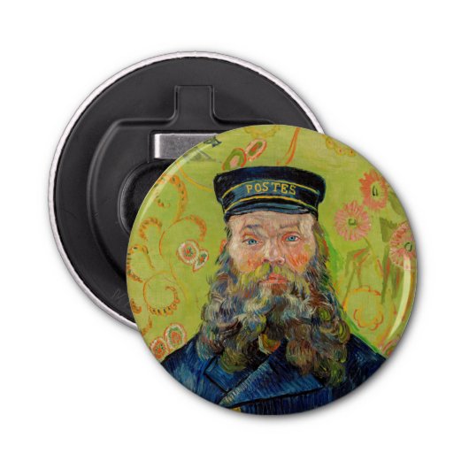 Vincent Van Gogh - Postman Joseph Roulin Button Flesopener (Voorkant)