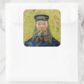 Vincent Van Gogh - Postman Joseph Roulin Vierkante Sticker (Tas)