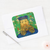 Vincent Van Gogh - Postman Joseph Roulin Vierkante Sticker (Envelop)