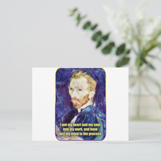 Vincent van Gogh - Quote Briefkaart (Staand voorkant)