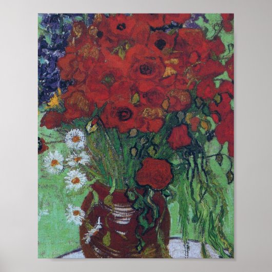Vincent Van Gogh - Red Poppies en Daisies Poster (Voorkant)