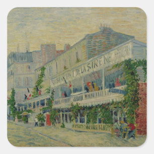 Vincent van Gogh   Restaurant de la Sirene Vierkante Sticker
