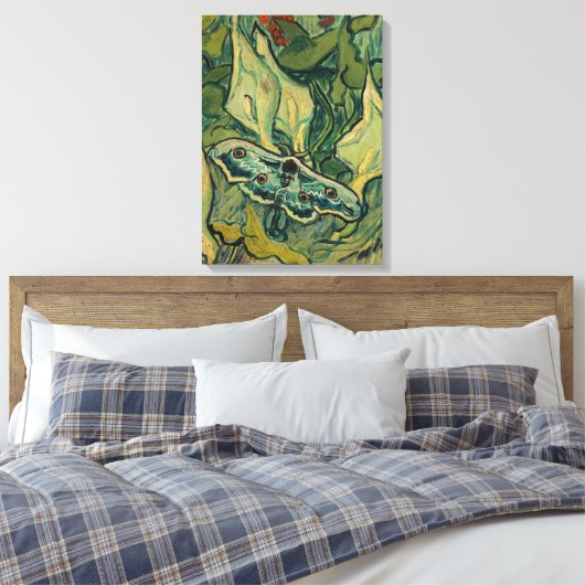 Vincent van Gogh - Reuzenpauw Canvas Afdruk (Insitu (Slaapkamer))