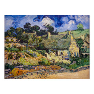 Vincent Van Gogh - Rietgedekte Huizen bij Cordevil Perfect Poster