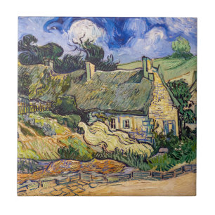 Vincent Van Gogh - Rietgedekte Huizen bij Cordevil Tegeltje