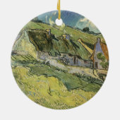 Vincent van Gogh - Rijtjeshuisjes Keramisch Ornament (Achterkant)