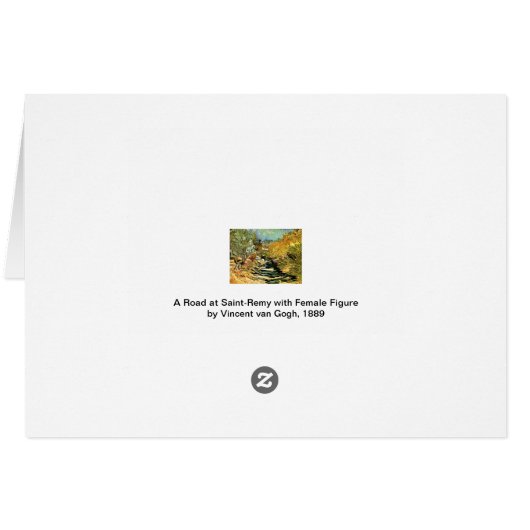 Vincent van Gogh Road in Saint-Remy, Vrouw Figuur (Achterkant Horizontaal)