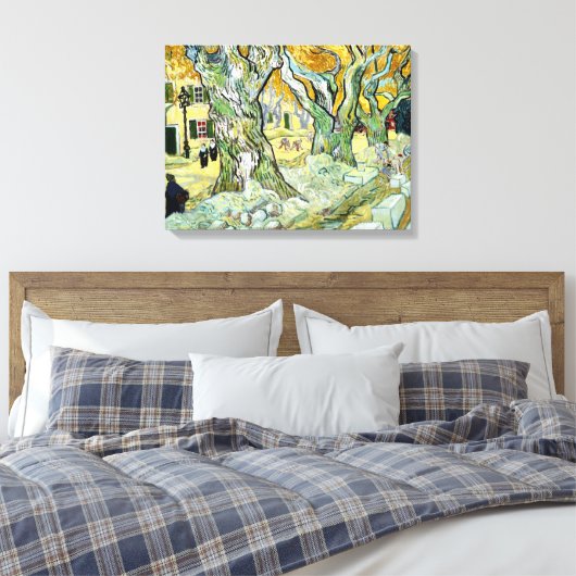 Vincent van Gogh Road Mender Canvas Afdruk (Insitu (Slaapkamer))