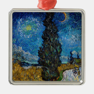 Vincent van Gogh - Road met Cypress en Star Metalen Ornament