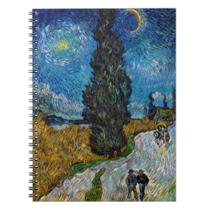 Vincent van Gogh - Road met Cypress en Star Notitieboek