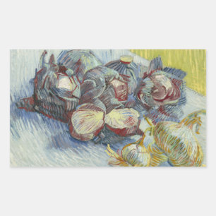 Vincent van Gogh - Rode Cabbages en uien Rechthoekige Sticker